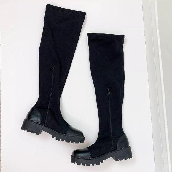 Urban Outfitters UO Charlie Neoprene Over-The-Knee Boot - Picture 4 of 15